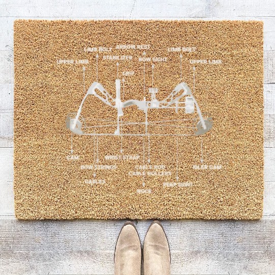 Outdoor Hunting Arch Anatomy Bow Arrow Target Coir Doormats