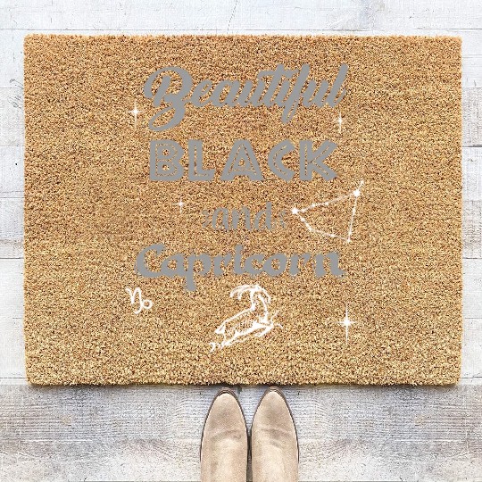 Beautiful Black Capricorn Coir Doormats