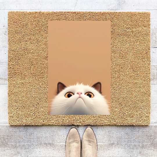 Cranky Whiskers - Adorable Grumpy Cat Coir Doormats
