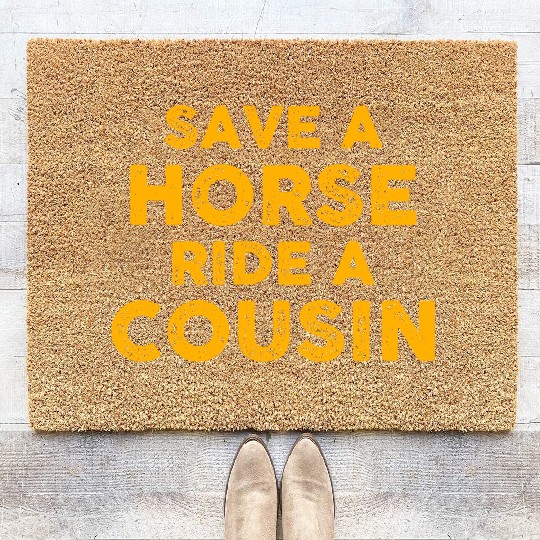Cousin Adventure Save Horse Ride A Cousin Coir Doormats
