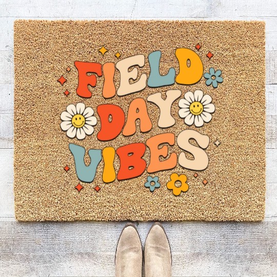 Field Day 2023 Funny Field Day Vibes Teacher Boy Coir Doormats