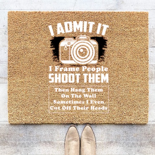i shoot people photography cut off their heads pho Coir Doormats