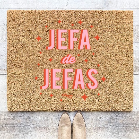 Chingona Inc Jefa De Jefas Blue Small Coir Doormats