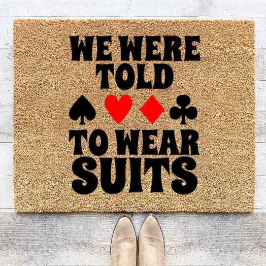 Funny Poker Player Design Coir Doormats