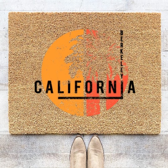 Berkeley California Cool Native Palm Tree Coir Doormats