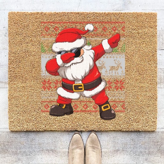 Dabbing Santa Funn Ugly Coir Doormats