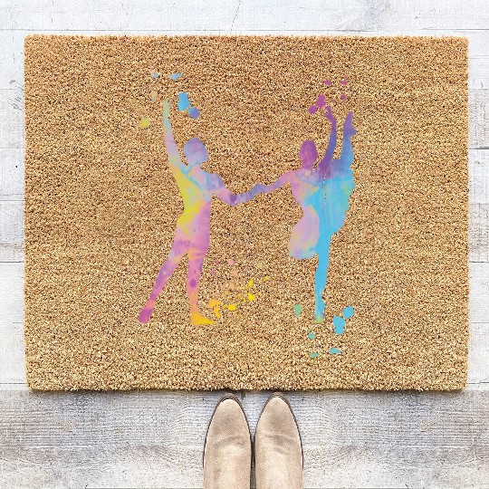Ballet Dance Couple Woman Ballerina Coir Doormats