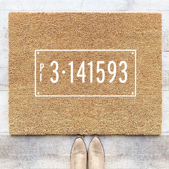 Pi Day Math Number Plate Geometry Calculus Coir Doormats
