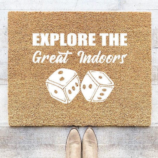Explore The Great Indoors Board Gamer Coir Doormats
