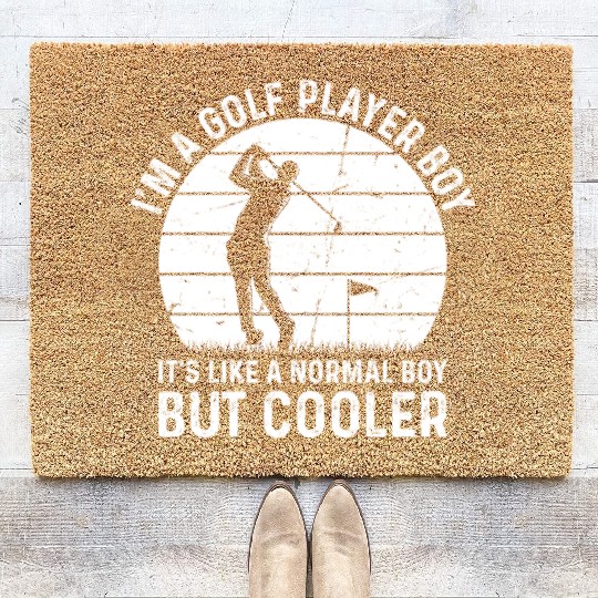 I'm A Golf Player Boy - Golfer Boys Coir Doormats