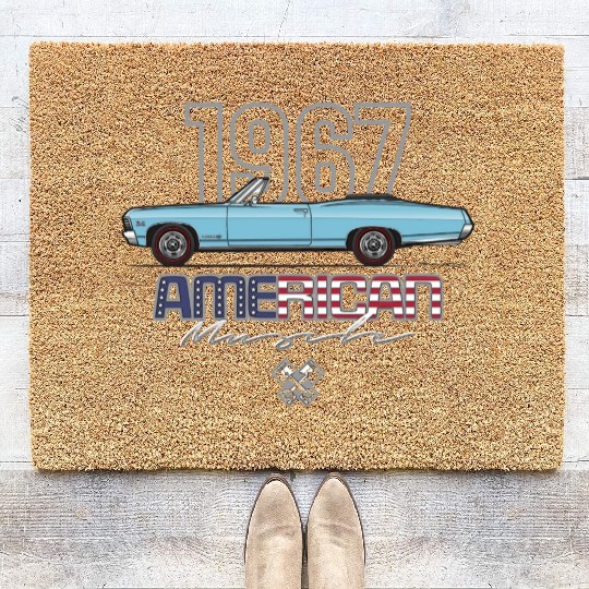 American Light Blue Convertible Coir Doormats