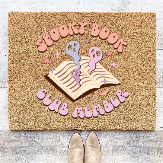 Spooky Book Club Member, Happy Halloween Day Coir Doormats