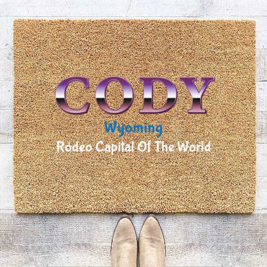 Cody Wyoming Rodeo Capital Of The World Coir Doormats