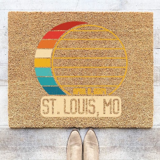 Total Solar Eclipse Missouri St. Louis EclipseSt. Coir Doormats