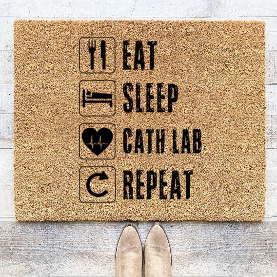 Cath Lab Cardiac Nurse Ekg Cvt Nursing He Beat Tec Coir Doormats