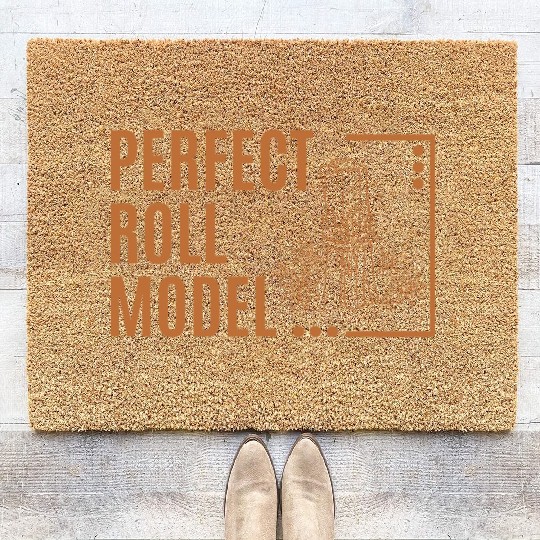 Perfect Roll Model Cinnamon Roll Mom Dad Role Mode Coir Doormats