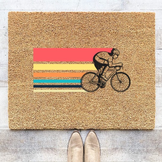 Cycle Racing World Championship Abstract Coir Doormats