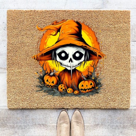 Eerie Halloween Ghoul, Spooky Season Delight 17 Coir Doormats