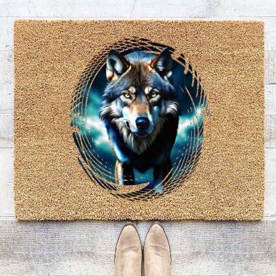 The Midnight Wolf Coir Doormats