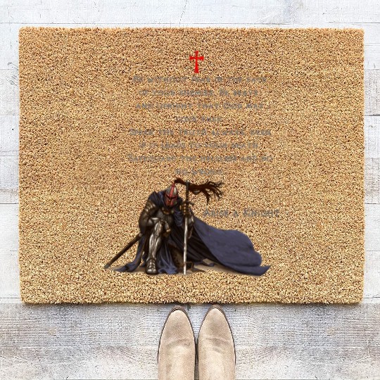 Knights Templar Christian Religious Warrior Oath Coir Doormats