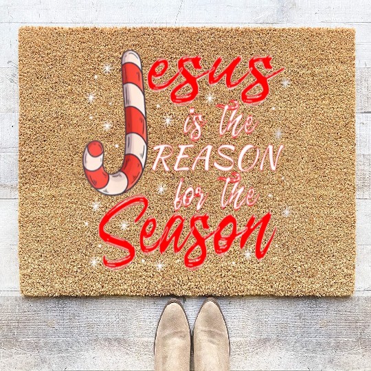 Jesus Is The Reason For The Season Merry Coir Doormats