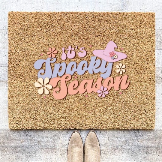 It's Spooky Season, Happy Halloween Day Coir Doormats