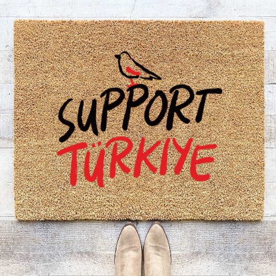 Support Pray For Turkey Coir Doormats