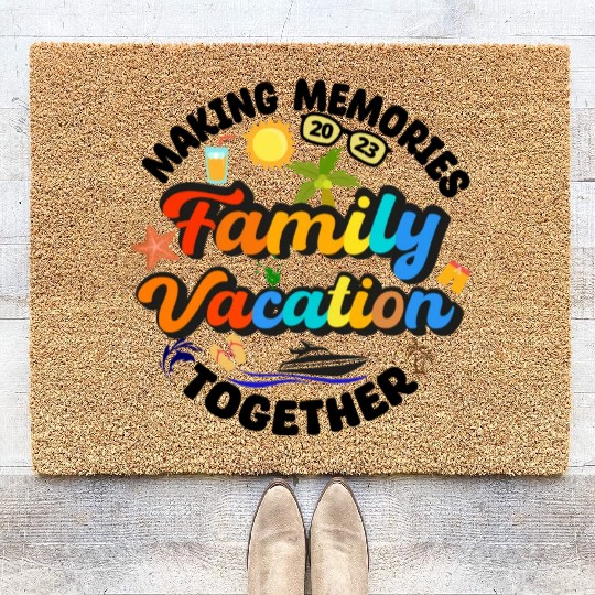 family vacation 2023 - cruise squad - funny cruise Coir Doormats