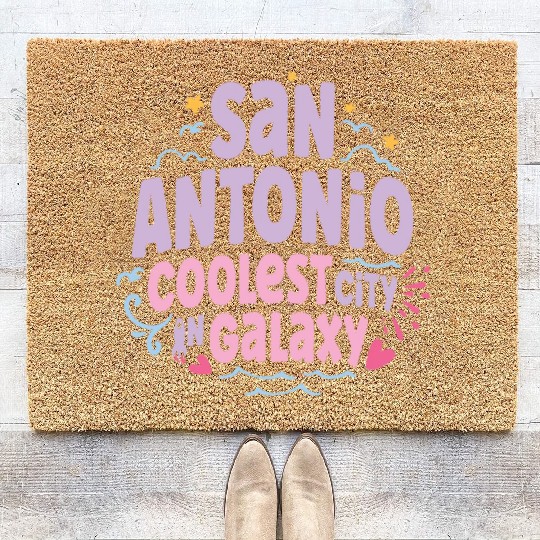 San Antonio Coolest Galaxy Coir Doormats