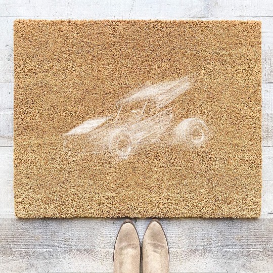 Sprint Car Mom Dirt Track Racing Racing Race Day Coir Doormats