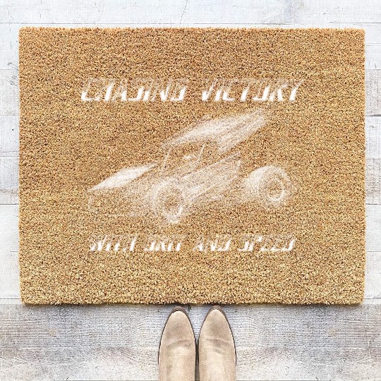 Sprint Car Mom Dirt Track Racing Racing Race Day Coir Doormats