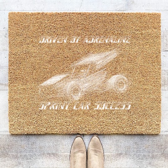 Sprint Car Mom Dirt Track Racing Racing Race Day Coir Doormats