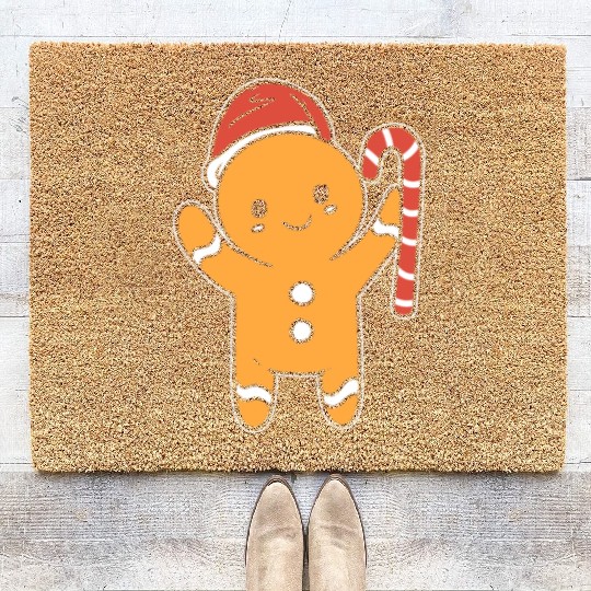 Gingerbread Cookie Baker Gift Coir Doormats