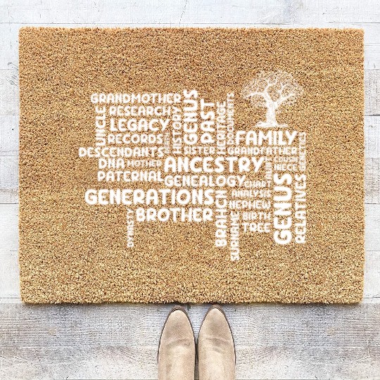 Genealogy Grandmother Ancestry Generation Coir Doormats