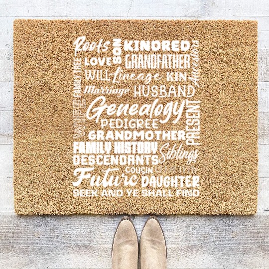 Genealogy Roots Family History Descendants Coir Doormats