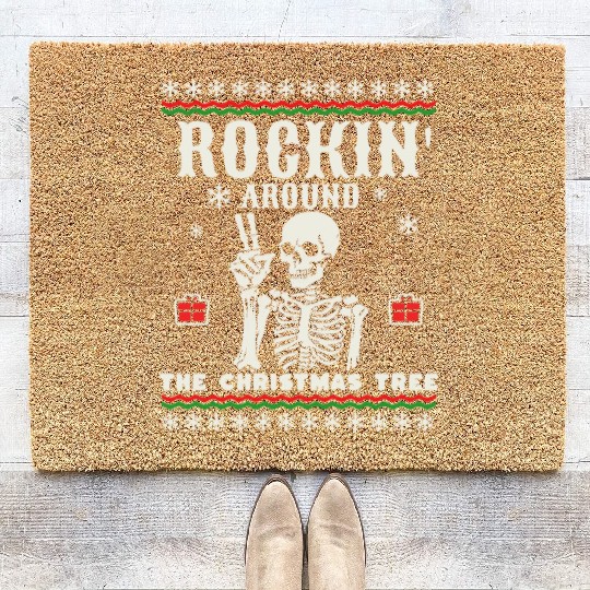 Christmas quote, Christmas Tree, Christmas funny Coir Doormats