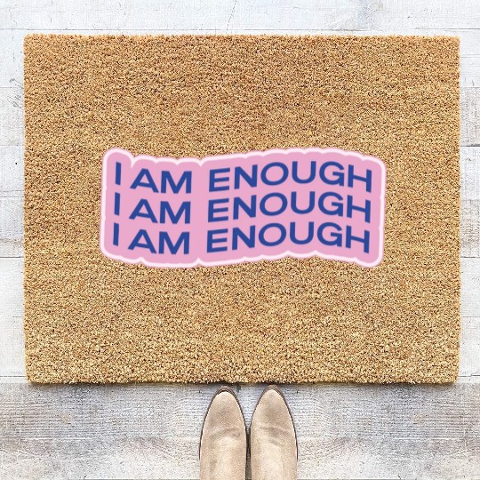 i am enough Coir Doormats