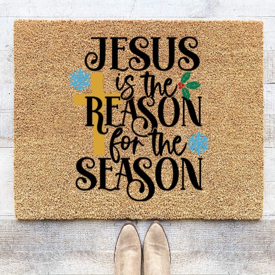 Jesus Is The Reason For The Season Coir Doormats