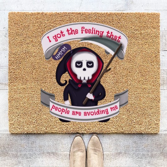 People Are Avoiding Me Grim Reaper Coir Doormats