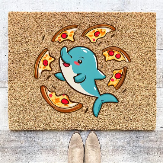 Pizza dolphin Coir Doormats