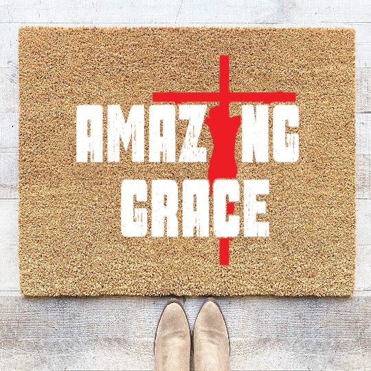 Amazing Grace Love Jesus Christian Christmas Coir Doormats