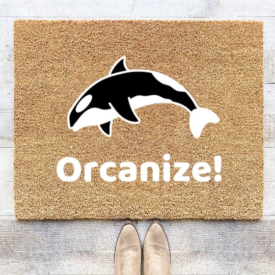 Orcanize Funny Team Orca Killer Whale Lover Gift Coir Doormats