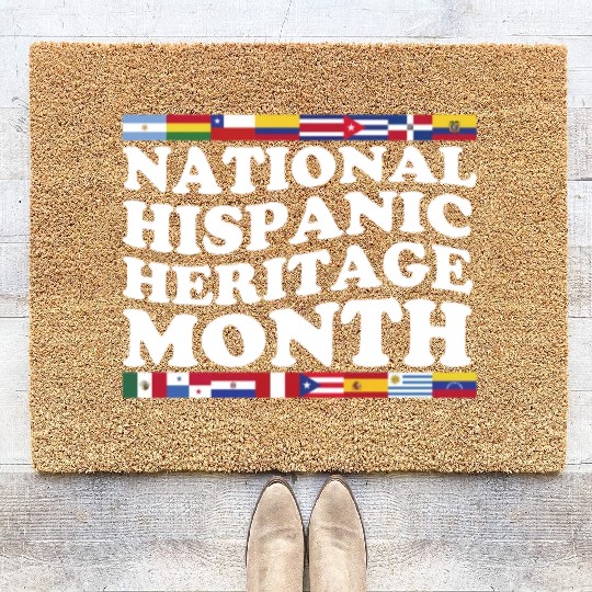 Hispanic Heritage Month National Latino Countries Coir Doormats
