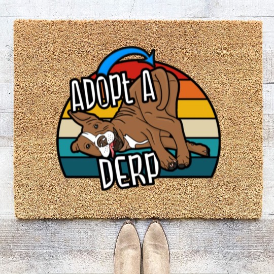 Pit Bull Lover Adopt A Derp Dog Rescue Coir Doormats