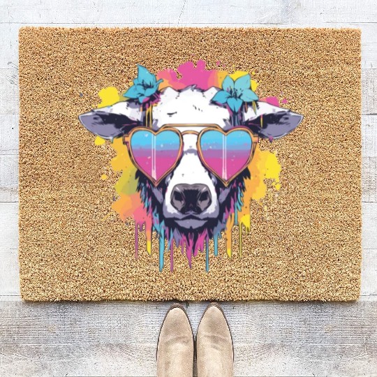 Cow Cow Head Cows Agricultural Cowbauer Coir Doormats