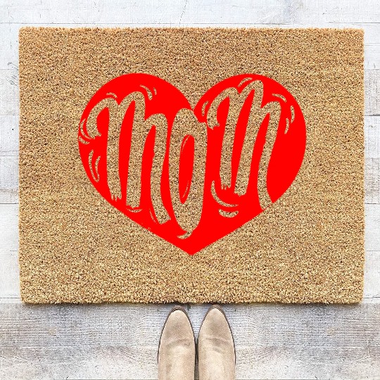 I Love Mom Coir Doormats