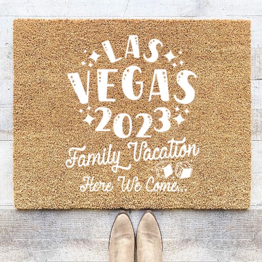 Family Vacation Las Vegas 2023 Matching Family Coir Doormats