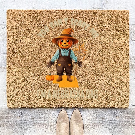 I’m a Nebraska Dad Halloween Fall Autumn Coir Doormats