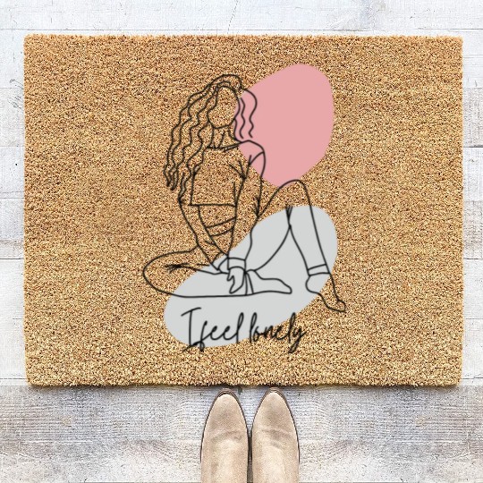 i feel lonely Coir Doormats