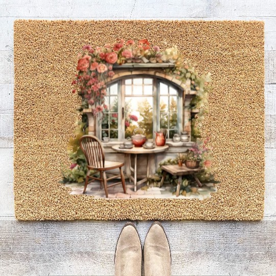 Wild Flowers Coir Doormats Design - Funny gift
